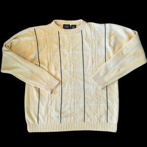 Vintage Haggar Butter Yellow Chunky Knit Dadcore 90's Sweater